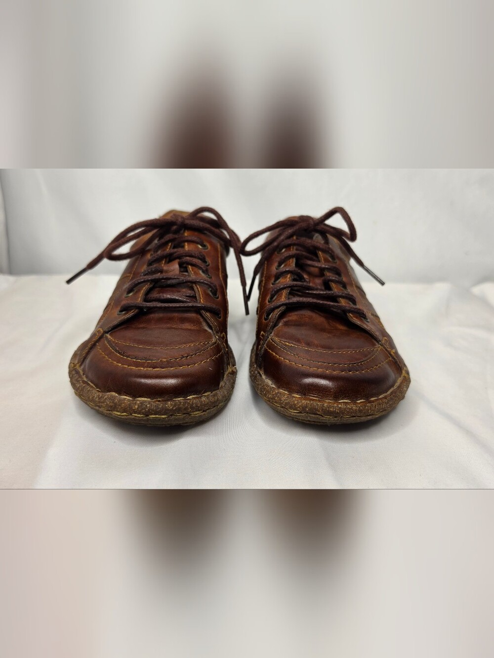 Born Womens Melissa Brown Leather Oxford Lace Up Shoes Size 7M EU38 Handcrafted - Picture 3 of 10